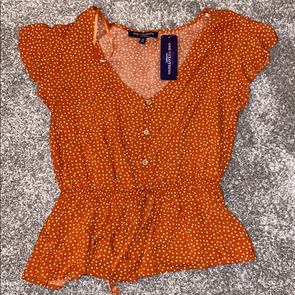 one clothing Tops - Polka dot crop